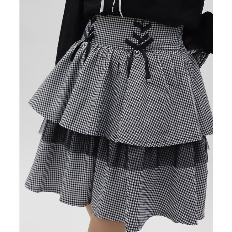 リボン付きティアードスカパン | axes femme | 詳細画像5 