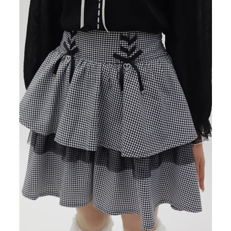 リボン付きティアードスカパン | axes femme | 詳細画像6 