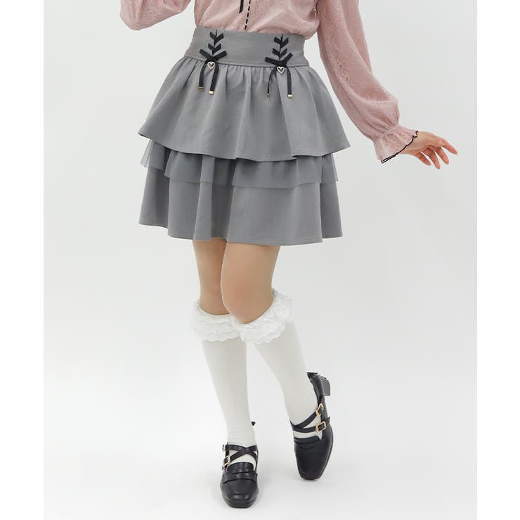 リボン付きティアードスカパン | axes femme | 詳細画像7 