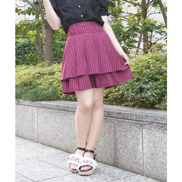 ハイウエストプリーツスカパン | axes femme | 詳細画像1 