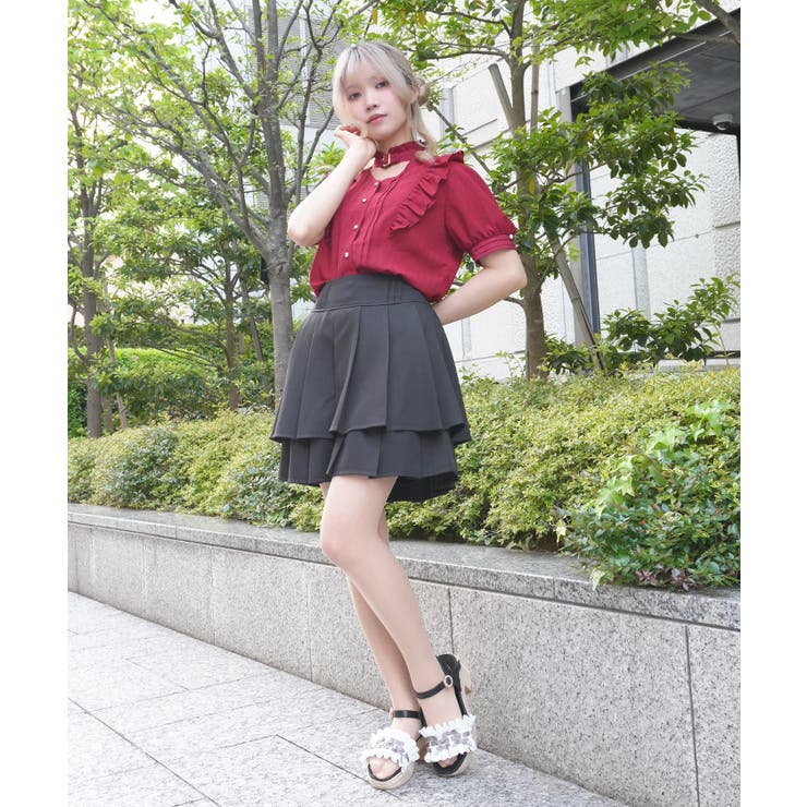 ハイウエストプリーツスカパン | axes femme | 詳細画像11 