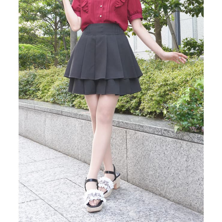 黒 | ハイウエストプリーツスカパン | axes femme