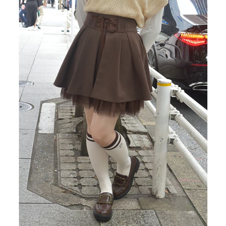 茶 | チュールフリルタックスカパン | axes femme