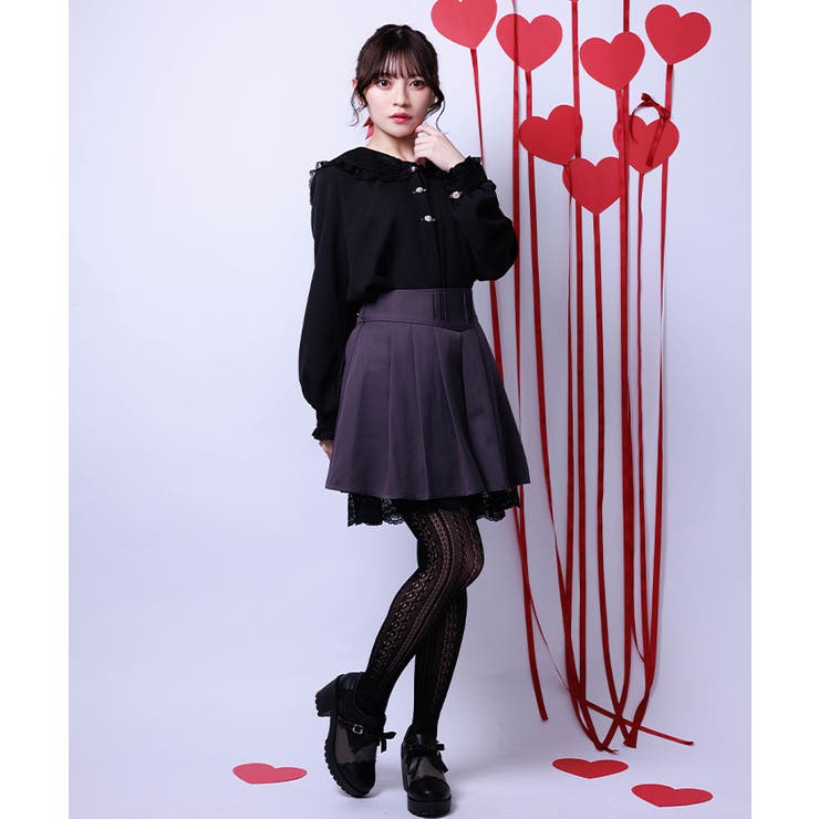 チャコール | フレアシルエットショートパンツ | axes femme