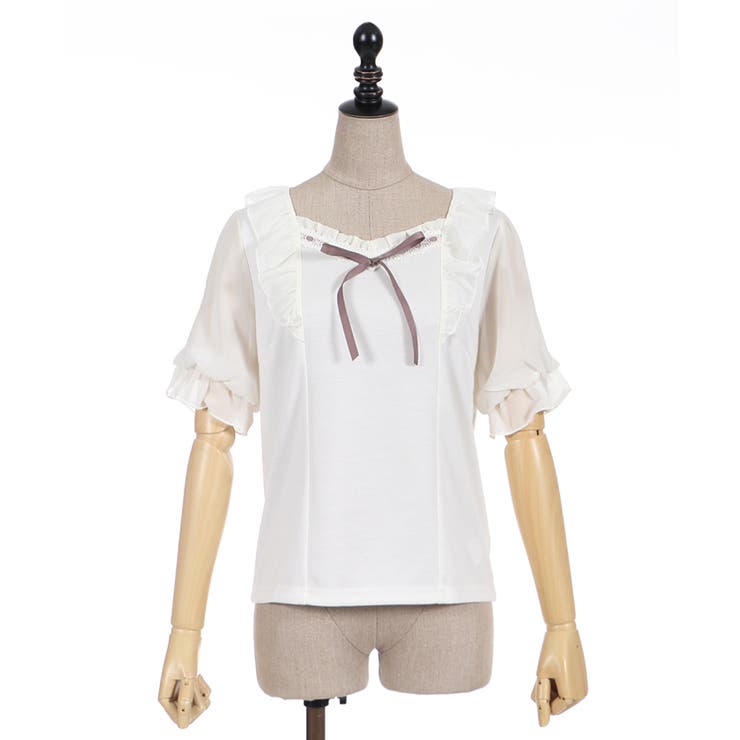 ヒマワリ刺繍フリルカットPO[品番：IGAW0001909]｜axes femme