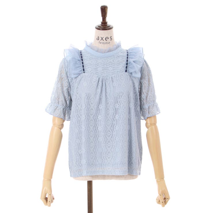 リボン使レーストップス[品番：IGAW0003524]｜axes femme