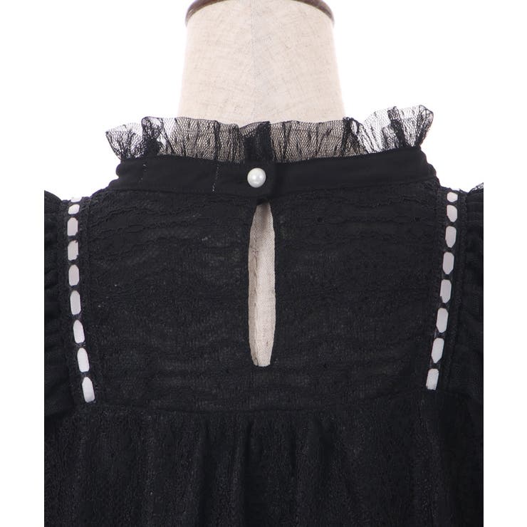 リボン使レーストップス[品番：IGAW0003524]｜axes femme