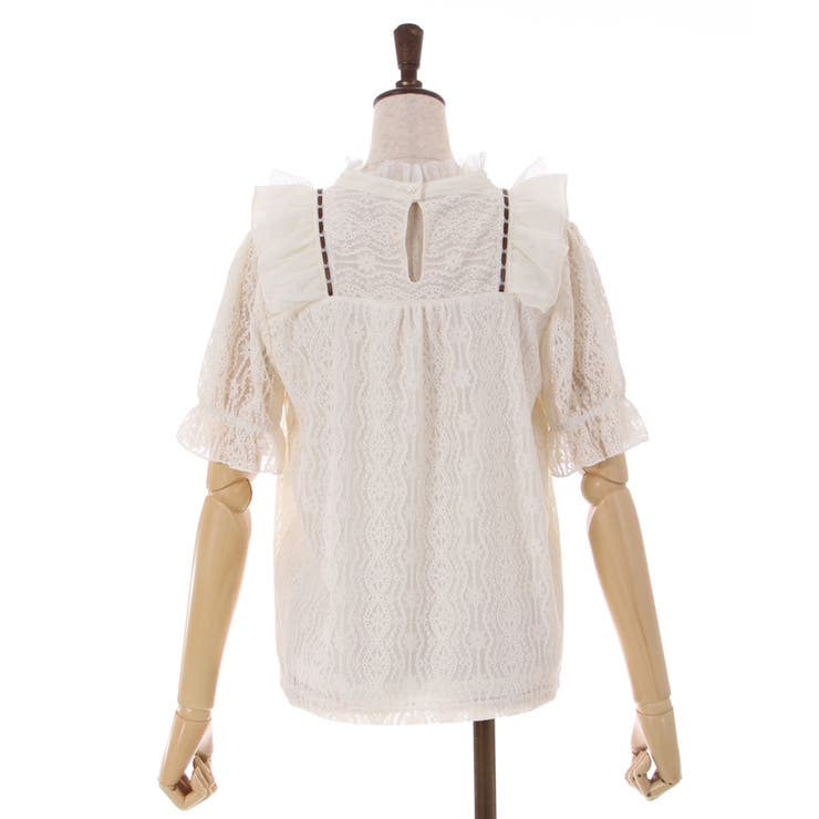 リボン使レーストップス[品番：IGAW0003524]｜axes femme