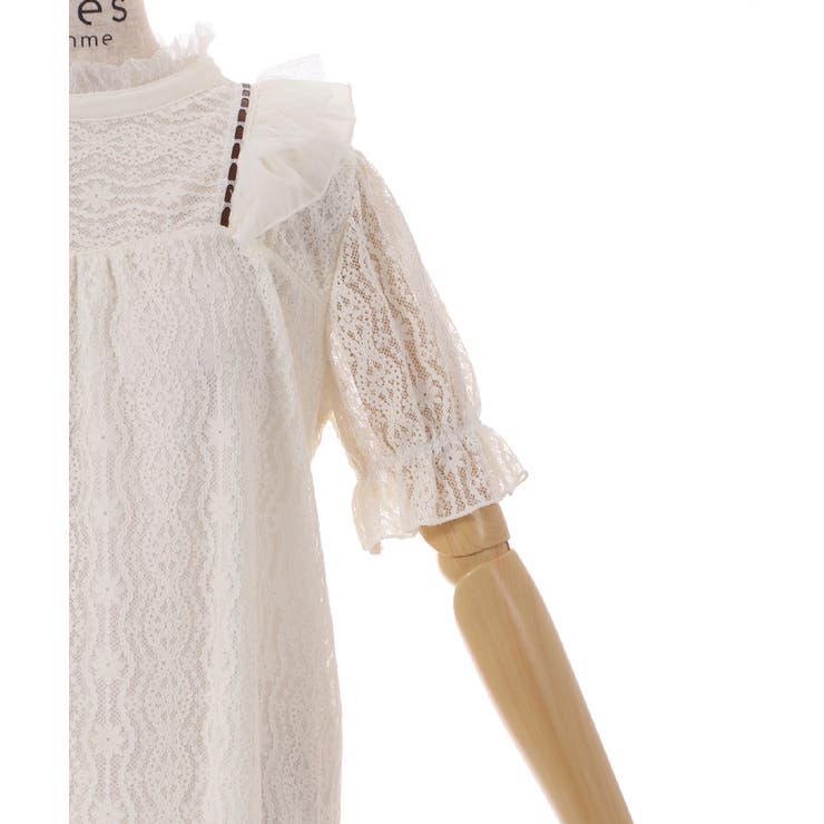 axes femme トップス　肩リボン　レース　フリル　ホワイト axes femme｜肩リボンレースフリルインナー | Rakuten Fashion