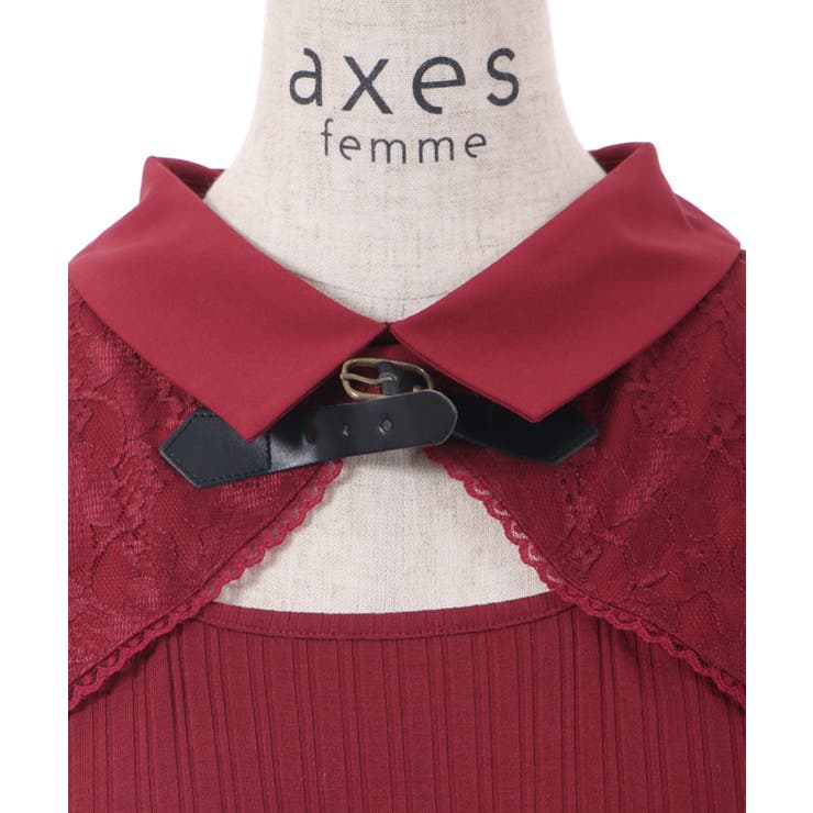ベルト付リブトップス[品番：IGAW0003622]｜axes femme