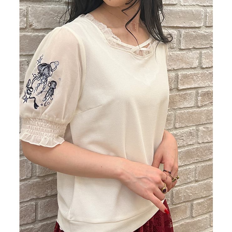 ラメール刺繍トップス[品番：IGAW0003671]｜axes femme（アクシーズ