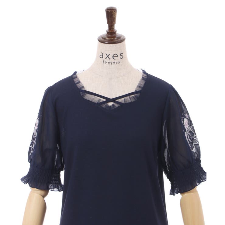 ラメール刺繍トップス[品番：IGAW0003671]｜axes femme（アクシーズ