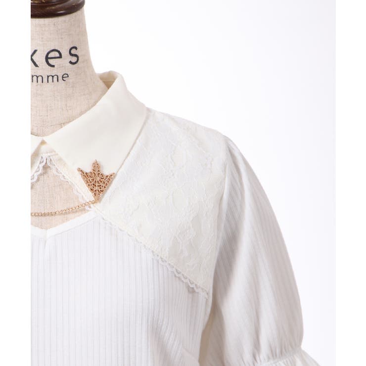 チェーン付リブトップス[品番：IGAW0003813]｜axes femme