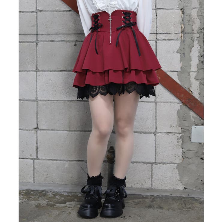 クロスチャームフリルミニスカート | axes femme | 詳細画像1 