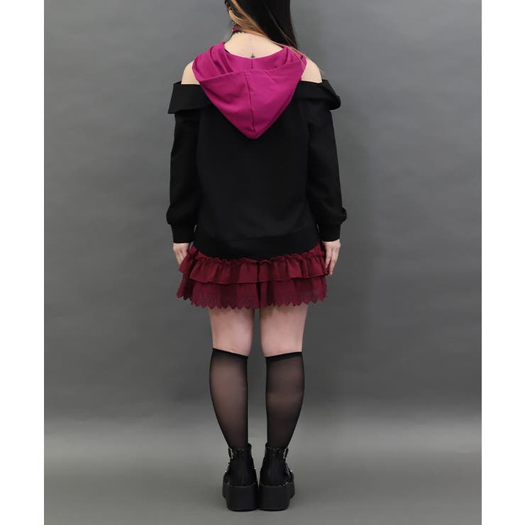 裾レースフリルミニスカート | axes femme | 詳細画像3 