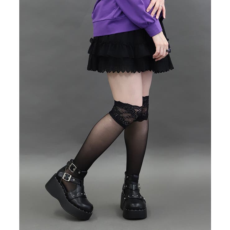 裾レースフリルミニスカート | axes femme | 詳細画像5 
