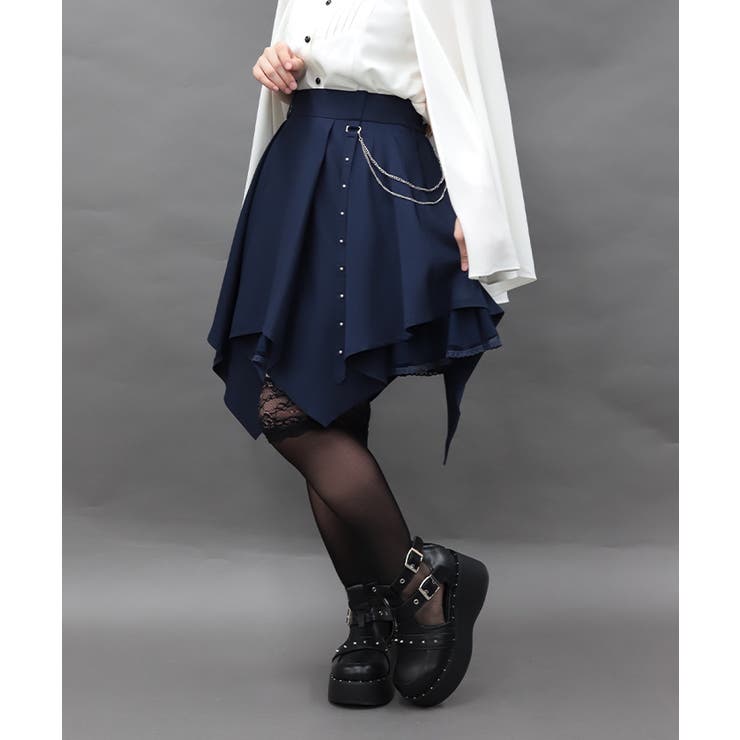 チェーン付イレヘムミニスカート | axes femme | 詳細画像1 