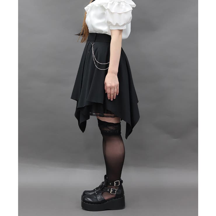 チェーン付イレヘムミニスカート | axes femme | 詳細画像2 
