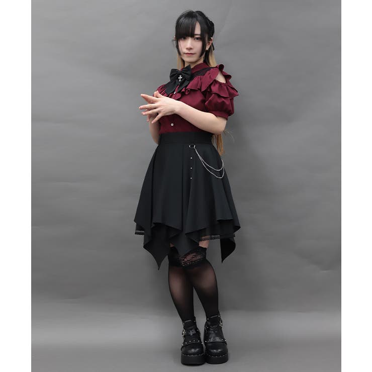 チェーン付イレヘムミニスカート | axes femme | 詳細画像9 