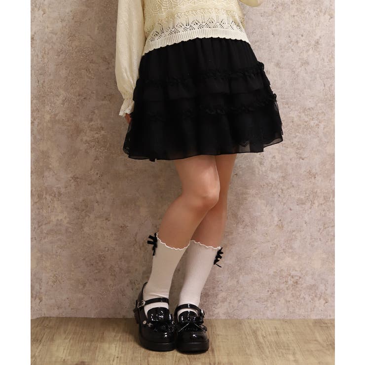 黒 | ボリュームフリルスカパン | axes femme