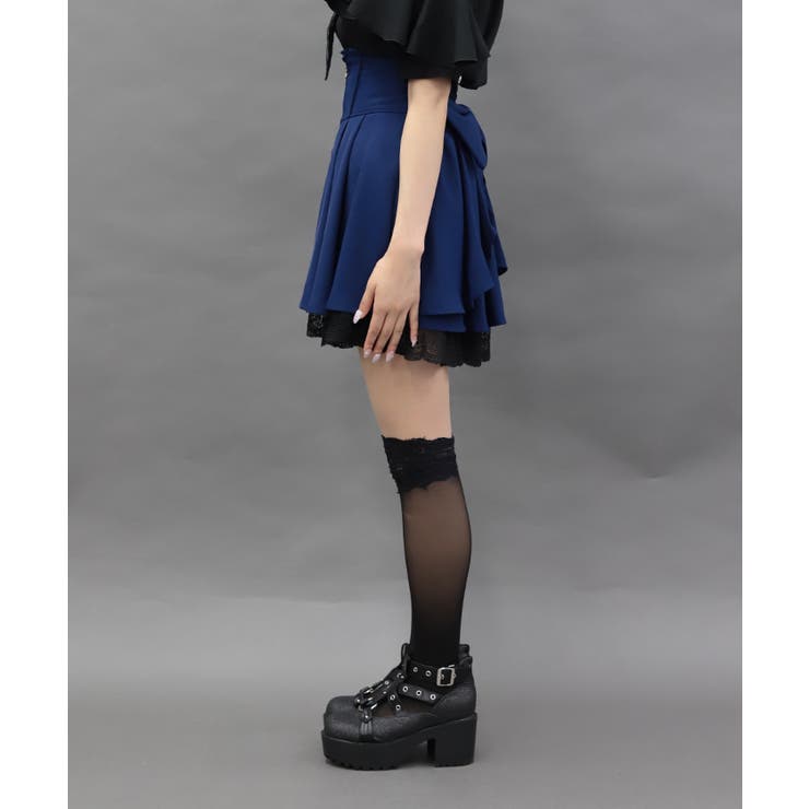 リボン付バックフリルミニスカート | axes femme | 詳細画像2 