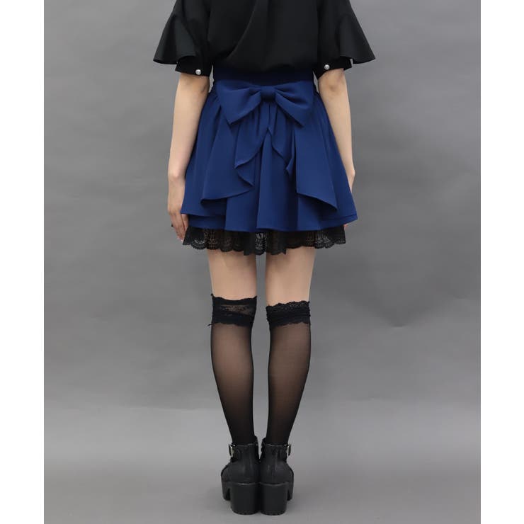 リボン付バックフリルミニスカート | axes femme | 詳細画像3 