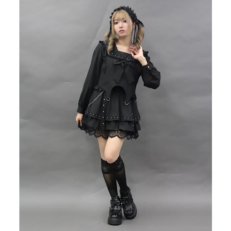 スタッズデザインミニスカート | axes femme | 詳細画像10 