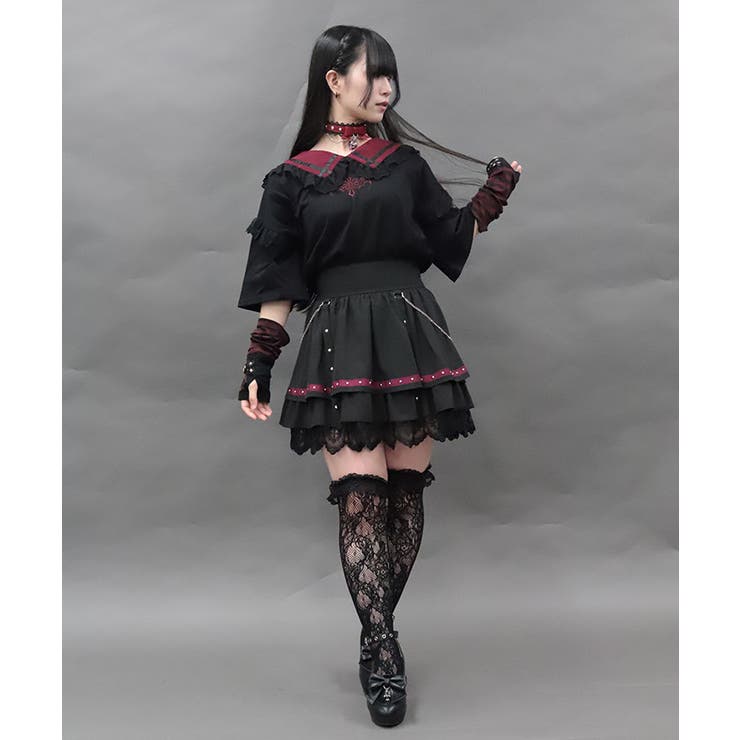 スタッズデザインミニスカート | axes femme | 詳細画像4 