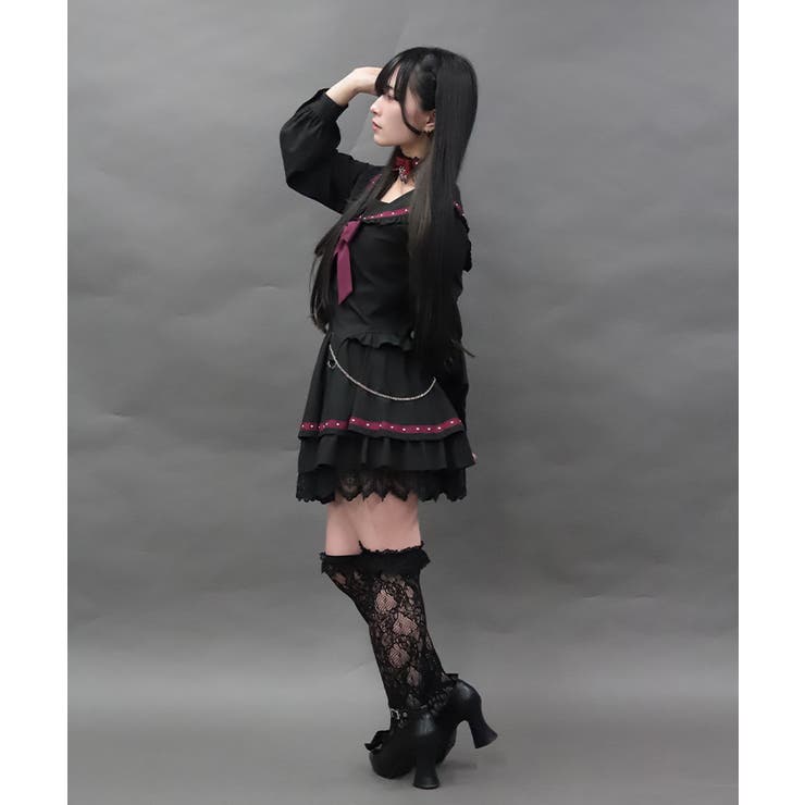 スタッズデザインミニスカート | axes femme | 詳細画像7 