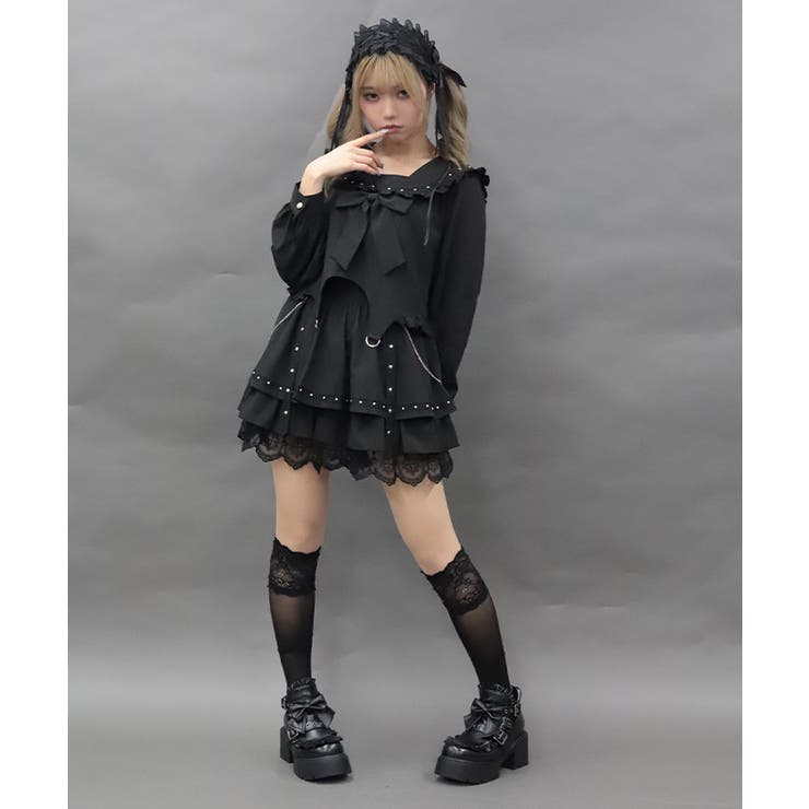 スタッズデザインミニスカート | axes femme | 詳細画像9 