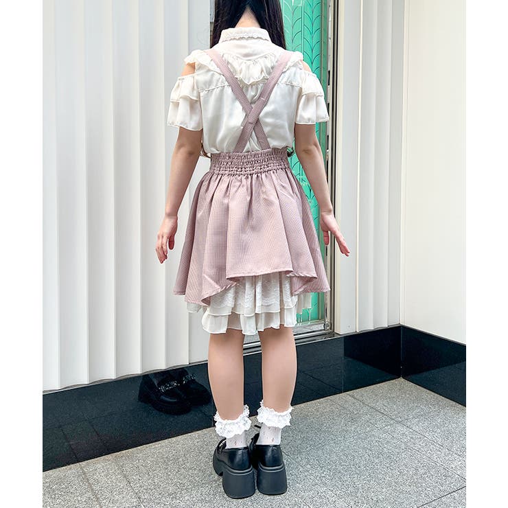 サス付バックフリルミニスカート[品番：IGAW0004885]｜axes