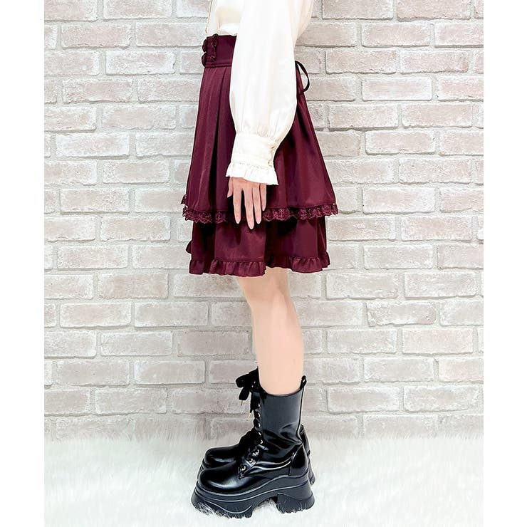 バックレースアップミドルスカート | axes femme | 詳細画像2 