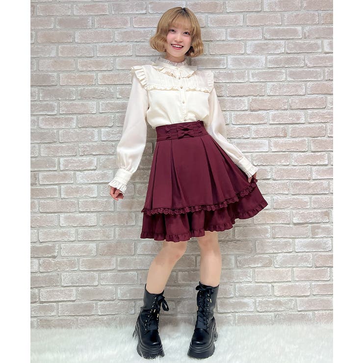 バックレースアップミドルスカート | axes femme | 詳細画像8 