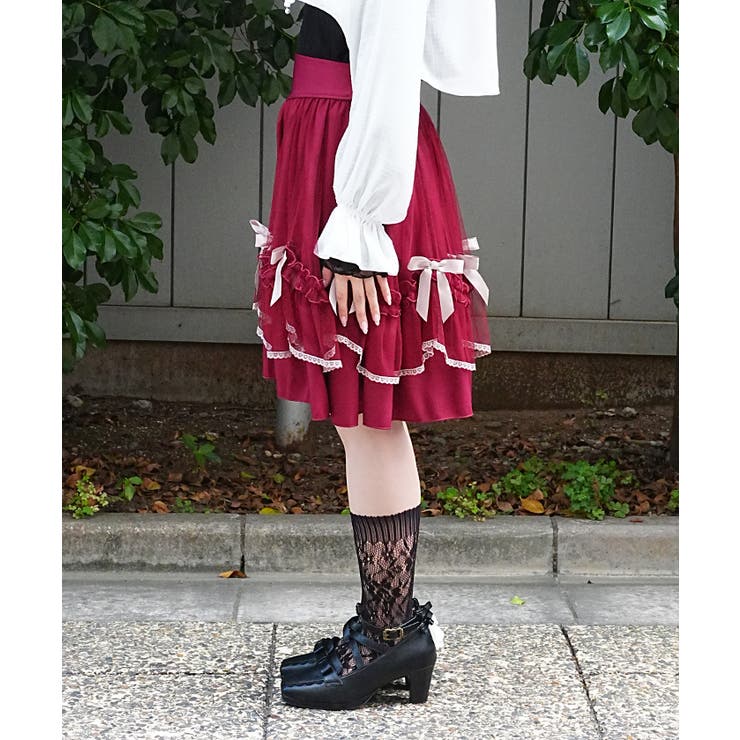 メニーリボンミドルスカート | axes femme | 詳細画像2 