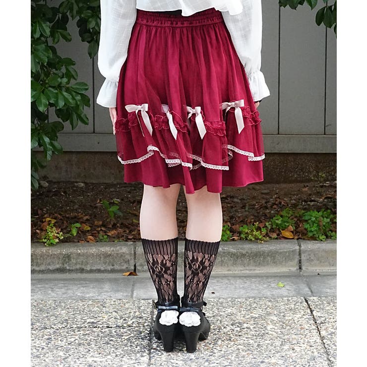 メニーリボンミドルスカート | axes femme | 詳細画像3 