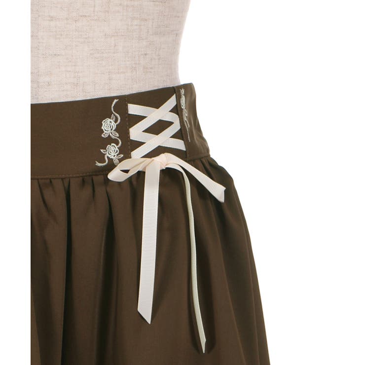 レースアップフレアスカート[品番：IGAW0002089]｜axes femme