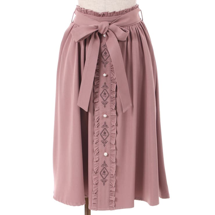 フレームローズ刺繍スカート[品番：IGAW0003525]｜axes femme