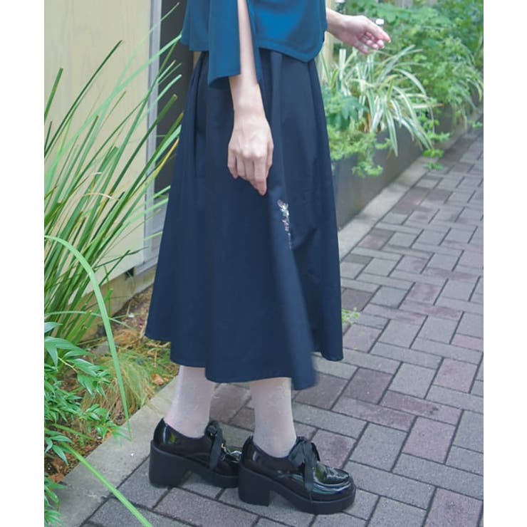ジャスミン刺繍スカート[品番：IGAW0005337]｜axes femme