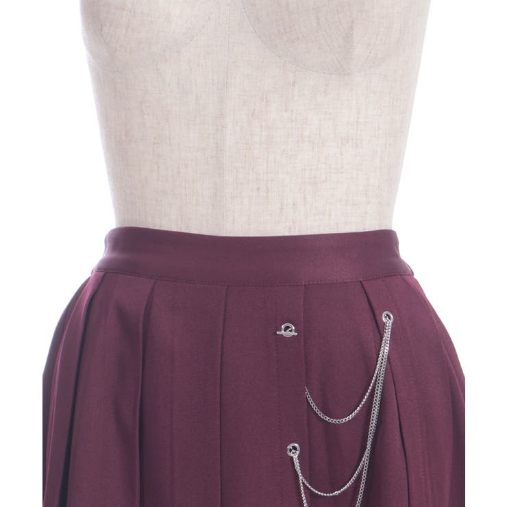 ダブルチェーンプリーツスカート[品番：IGAW0006732]｜axes