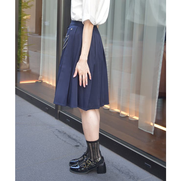 ダブルチェーンプリーツスカート | axes femme | 詳細画像2 