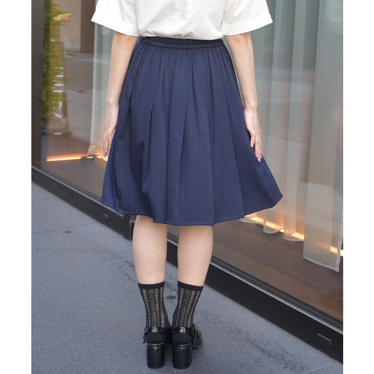 未使用新品　タグ付き　プリーツスカート　アルアバイル ウエストタックフェイクレザースカート | allureville (Women