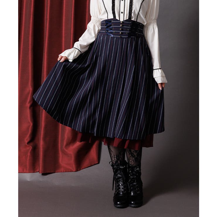 レースアップハイウエストスカート[品番：IGAW0006867]｜axes