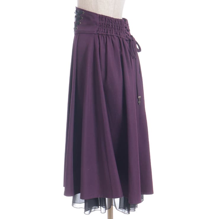 レースアップハイウエストスカート[品番：IGAW0006867]｜axes femme
