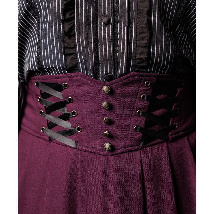 レースアップハイウエストスカート[品番：IGAW0006867]｜axes femme