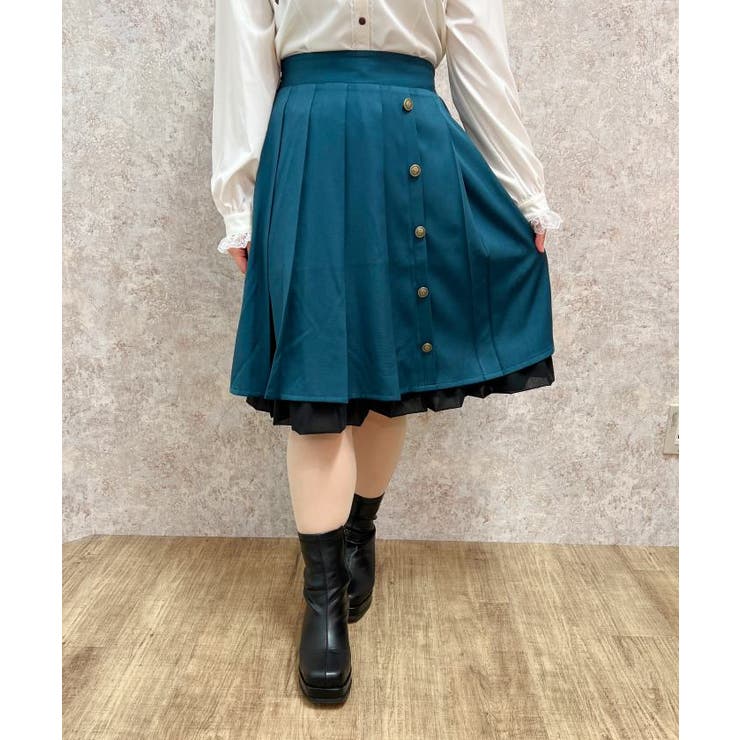 サスペンダー付プリーツスカート[品番：IGAW0004420]｜axes femme 