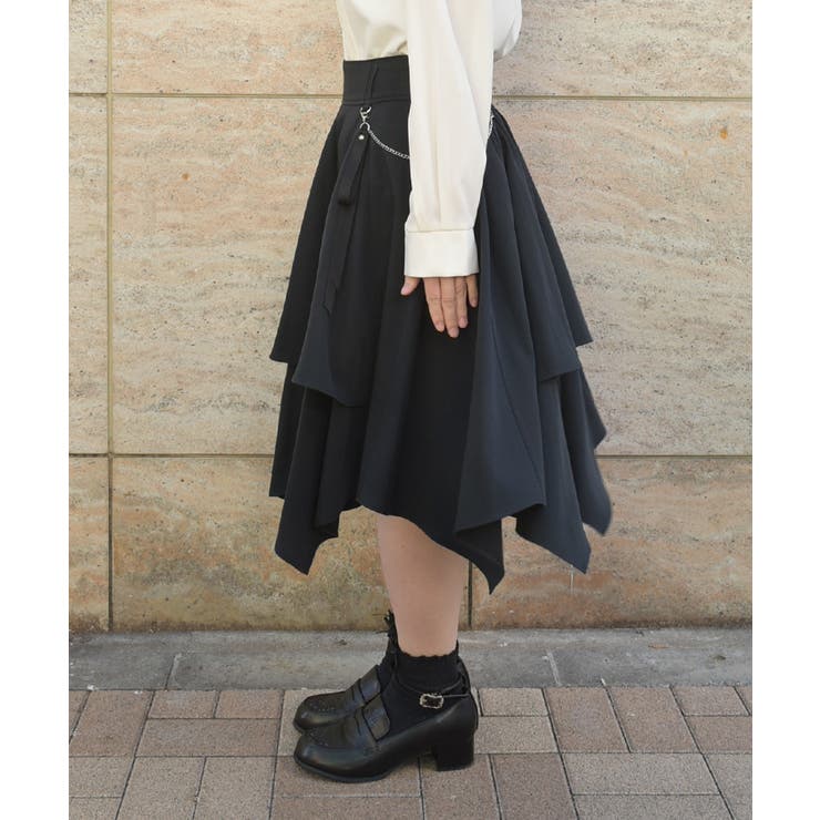 チェーンリボン付イレヘムスカート | axes femme | 詳細画像2 