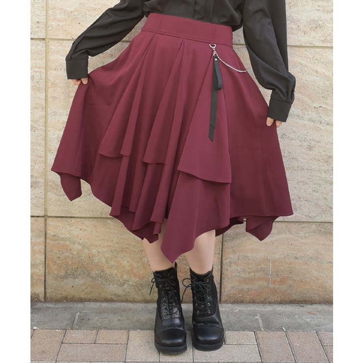 チェーンリボン付イレヘムスカート | axes femme | 詳細画像6 