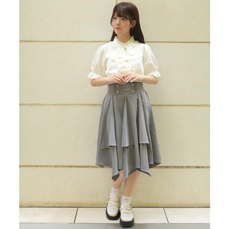 チェーン付イレヘムスカート | axes femme | 詳細画像9 