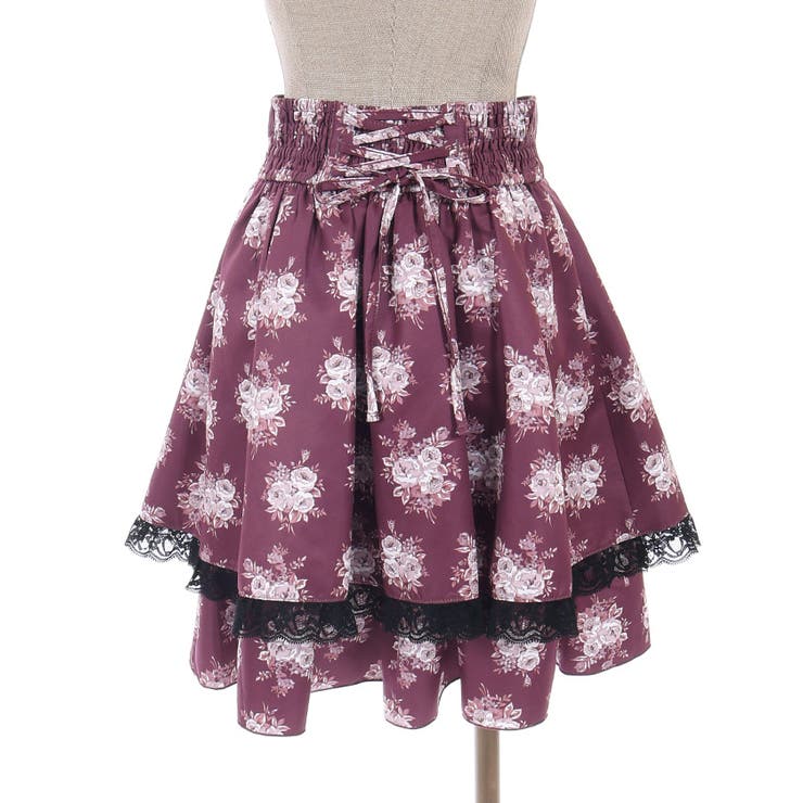 近年 美品✨フォクシー　シルク100 ロングスカート　ミモザ　アンティークローズ ローズブーケ柄ミドルスカート[品番：IGAW0007955]｜axes femme