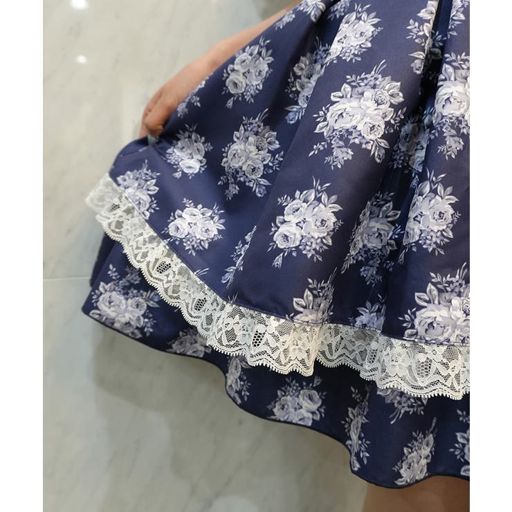 ローズブーケ柄ミドルスカート | axes femme | 詳細画像5 
